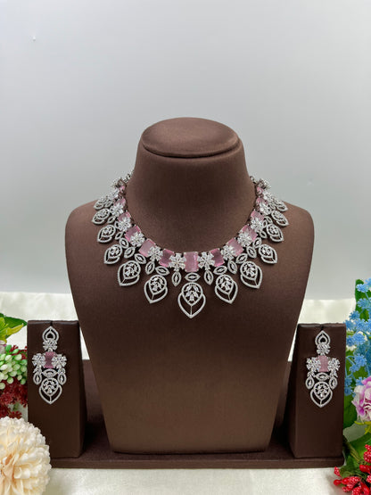 Hamsa American Diamond Necklace