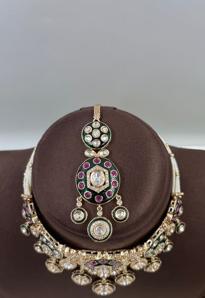 Eshani Moissanite Kundan Choker Necklace