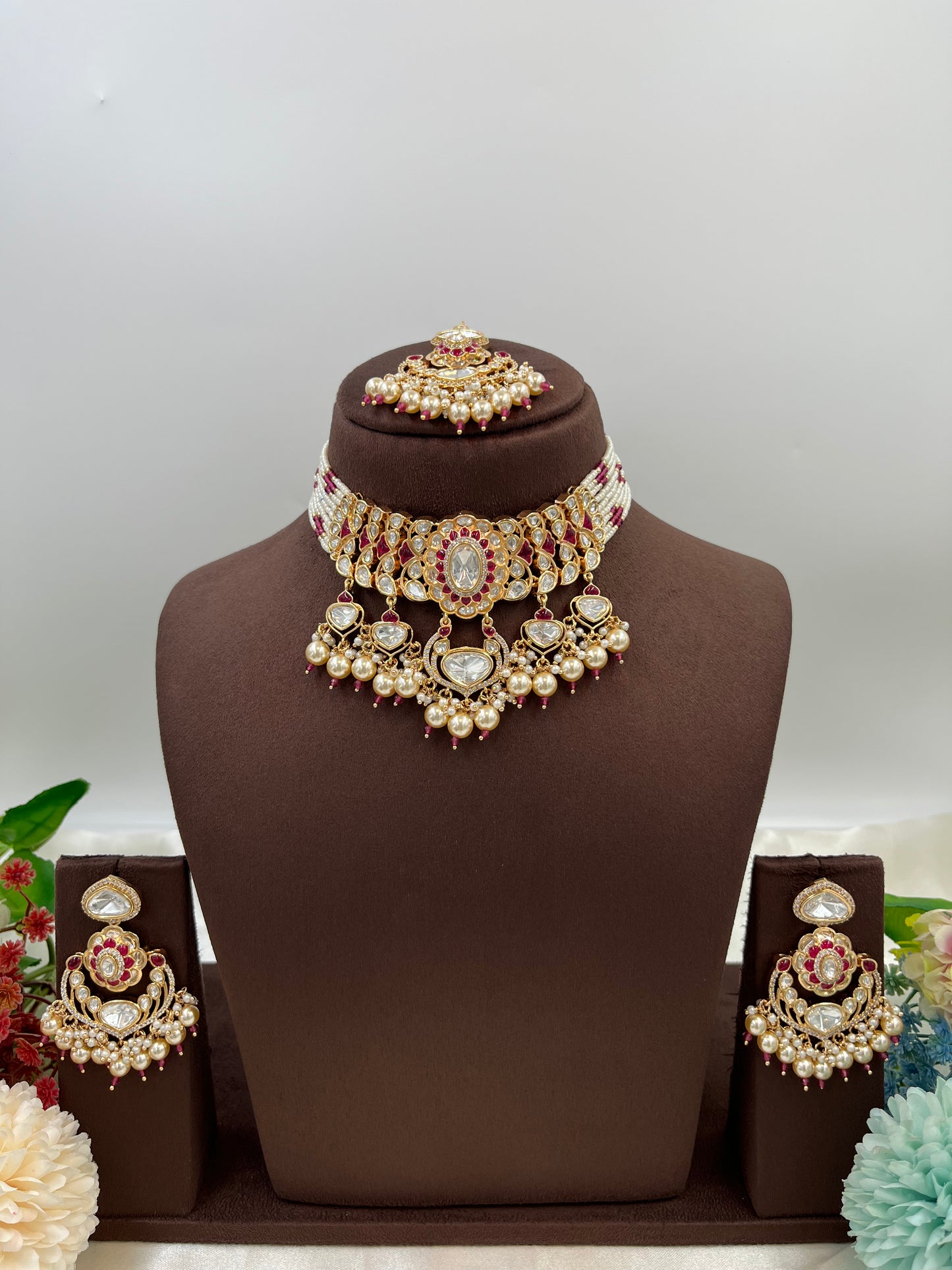 Darbaar Premium Moissanite Kundan Necklace