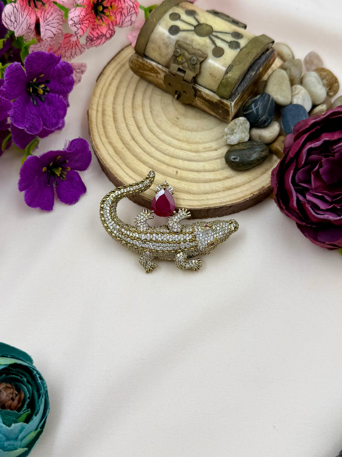 Royal Crocodile Brooch