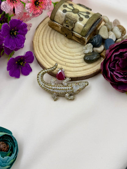 Royal Crocodile Brooch