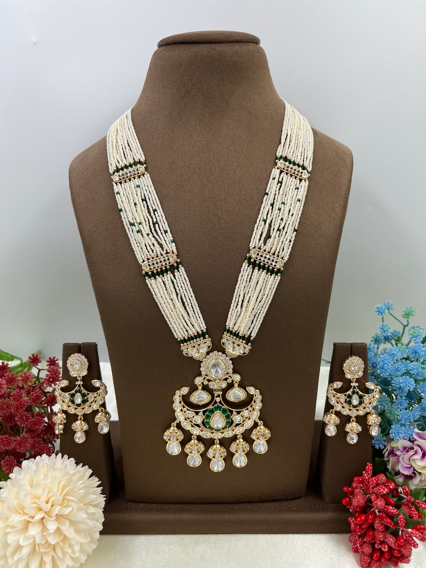 Sia Moissanite Kundan Long Necklace