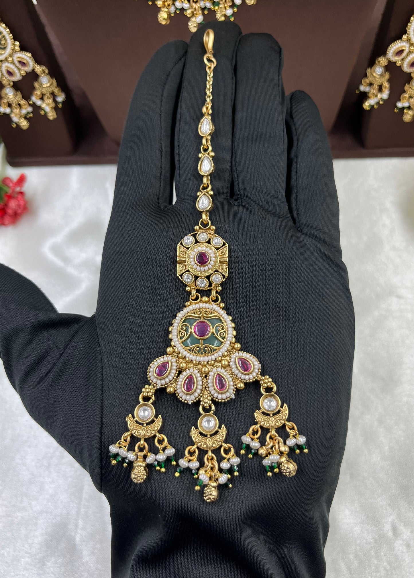 Reena Heritage Antique Gold Necklace