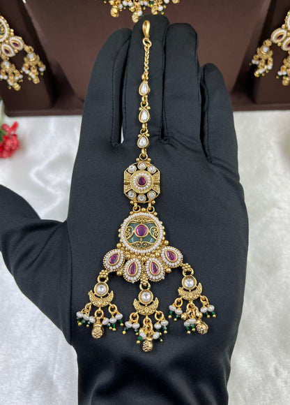 Reena Heritage Antique Gold Necklace