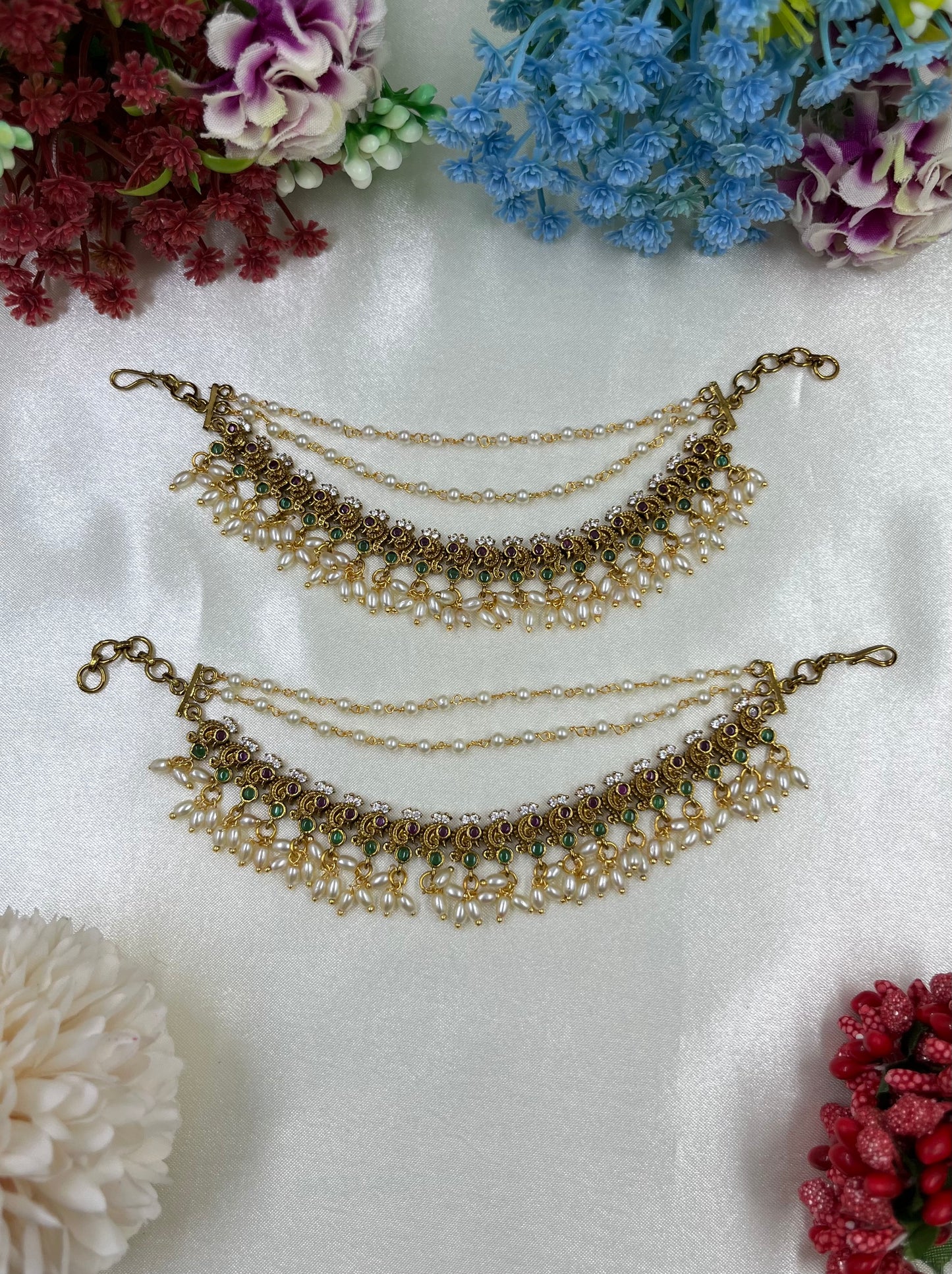 Lekha Moti Ear Chain