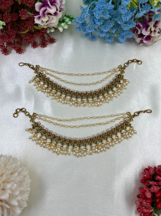 Lekha Moti Ear Chain