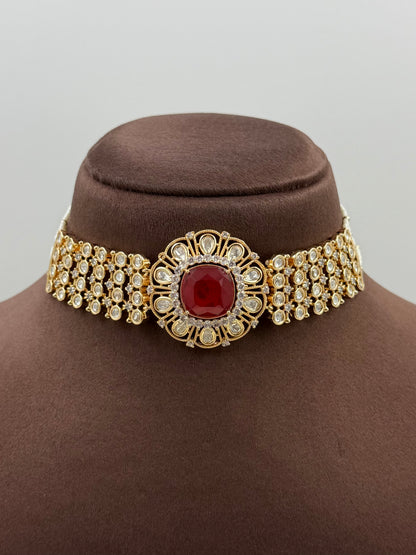 Siya Premium Moissanite Choker Set