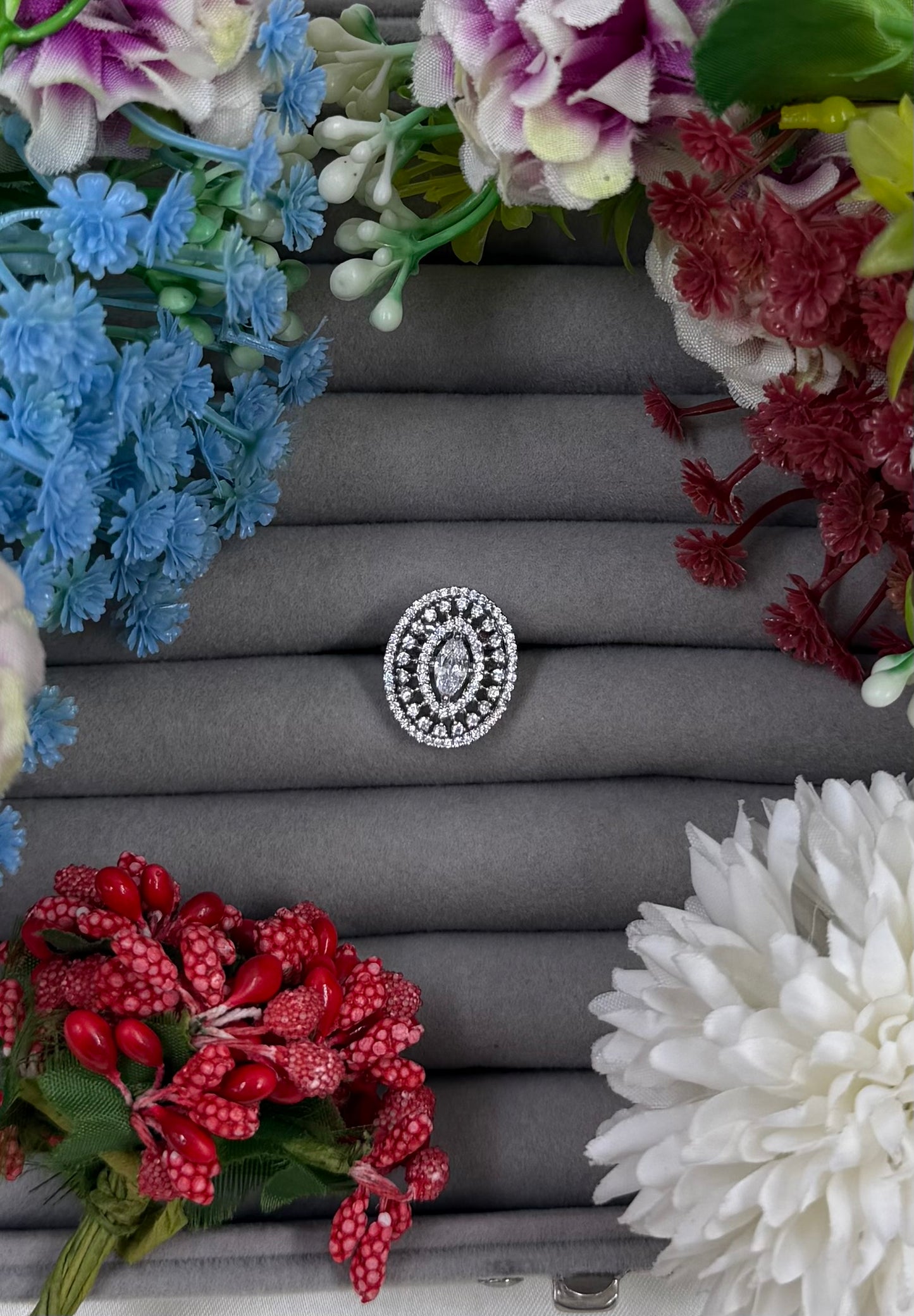 Eloise American Diamond Ring (Adjustable)