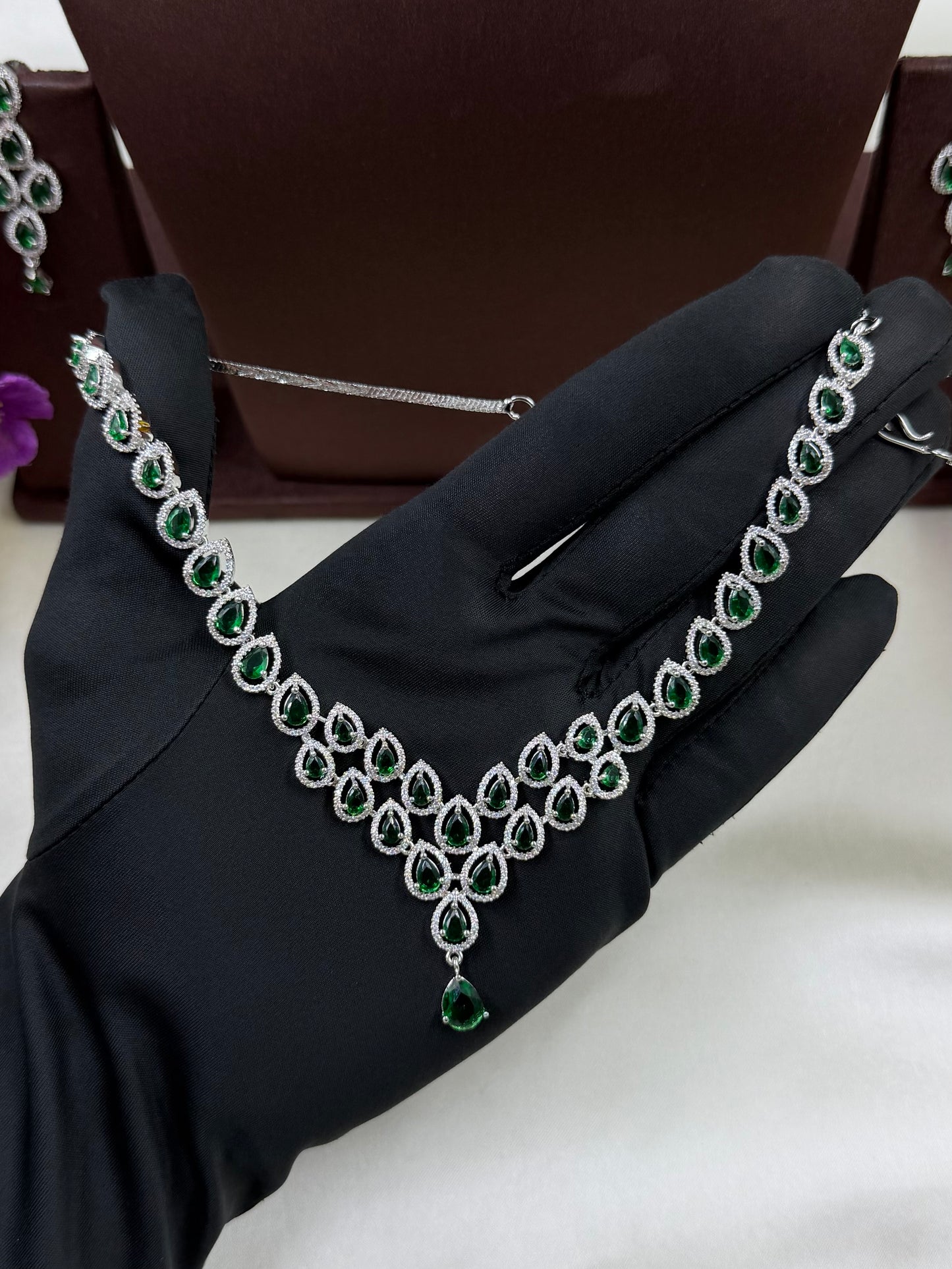 Jasmine American Diamond Necklace