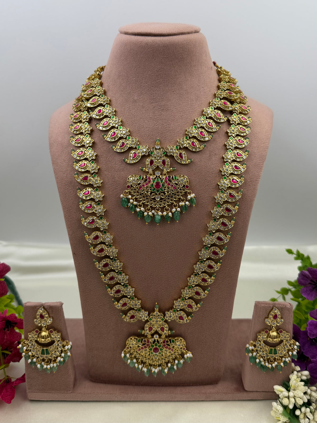 Jodha Premium Victorian Combo Necklace Set