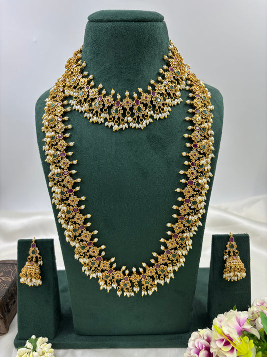 SHARVANI TRADITIONAL GOLD PLATED COMBO SET