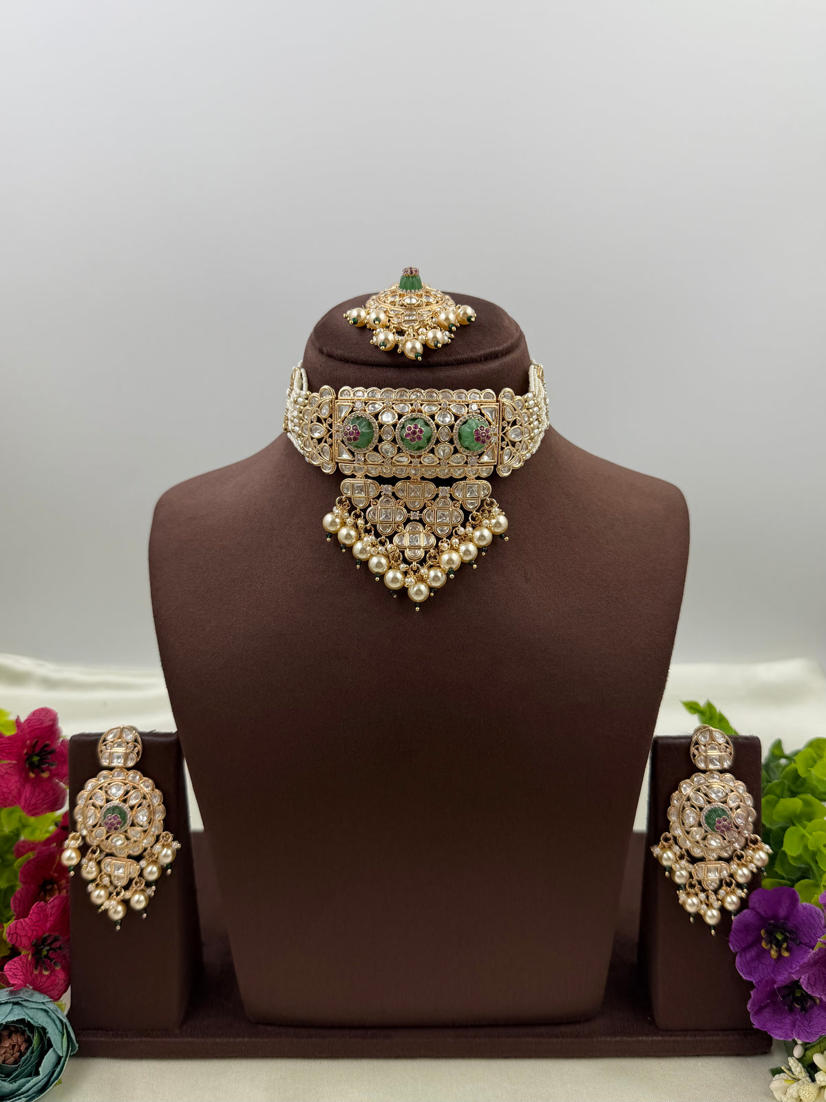 Prachi Moissanite Choker Set