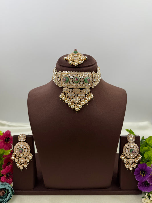 Prachi Moissanite Choker Set