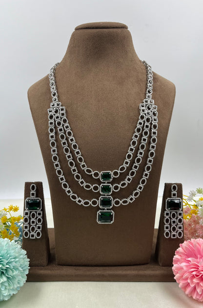 Arpita American Diamond Long Necklace