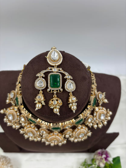 Mughal Meher Moissanite Kundan Necklace