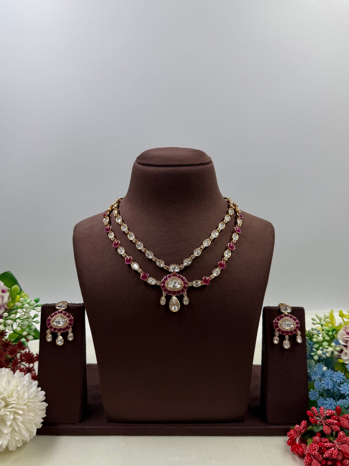 Ruhi Moissanite Double Layering Necklace