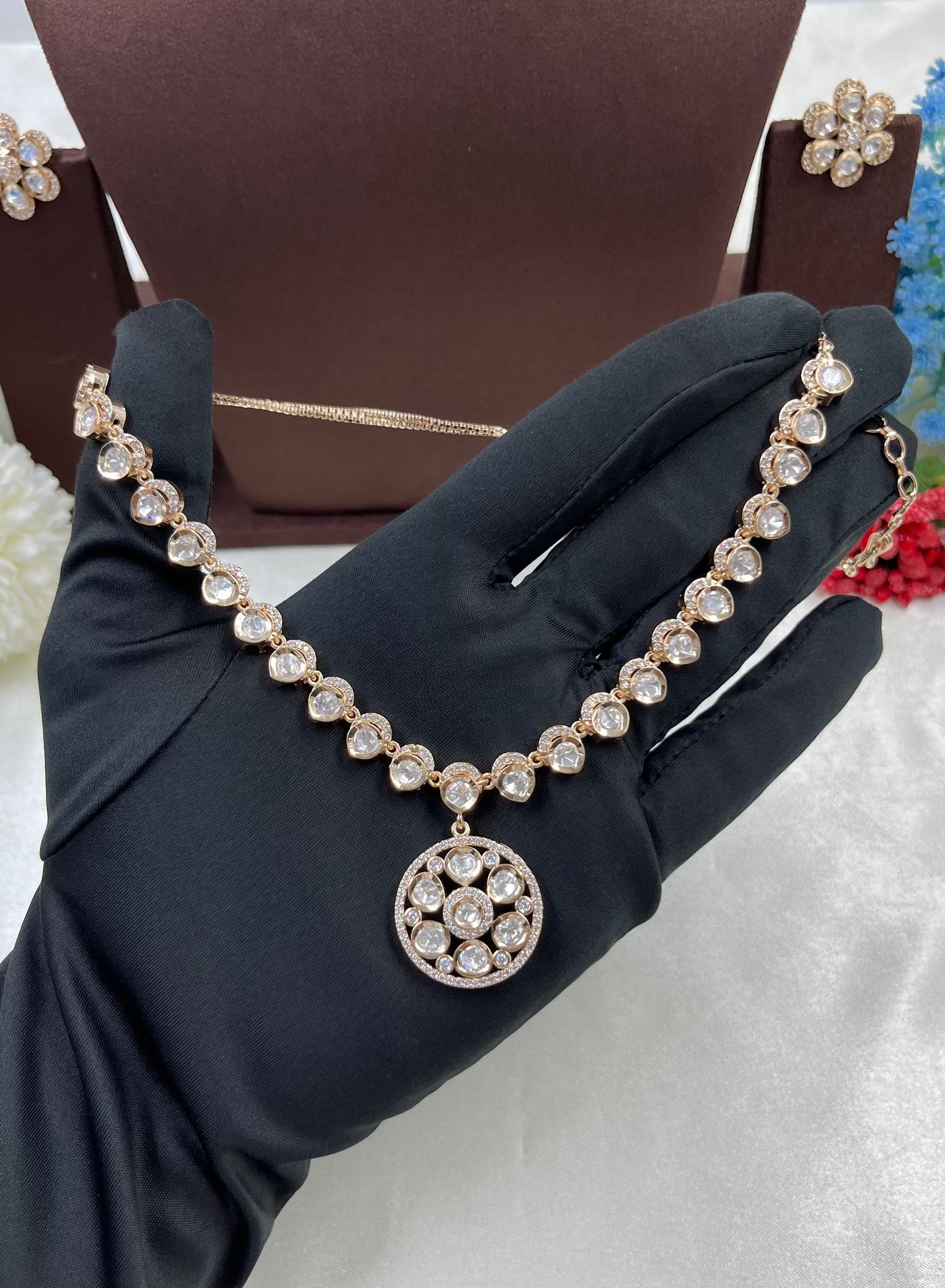 Deepti Moissanite Delicate Necklace