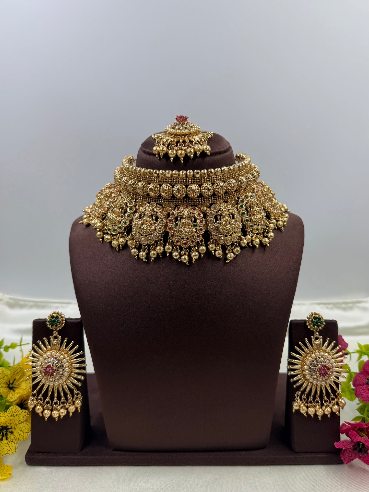Swara Traditional Temple Choker Necklace Set