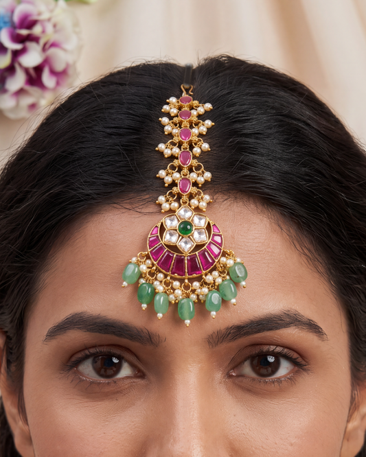 Bharti Pachi Kundan Mang Tika
