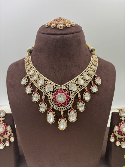 Heer Ratan Moissanite Kundan Necklace