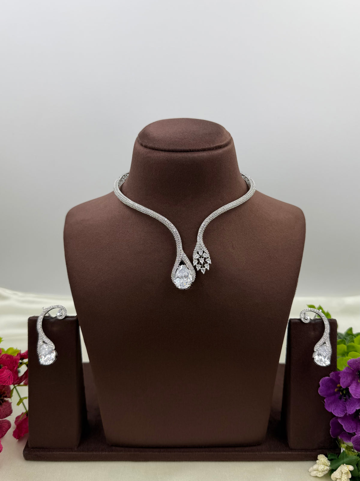 Julie American Diamond Necklace Set
