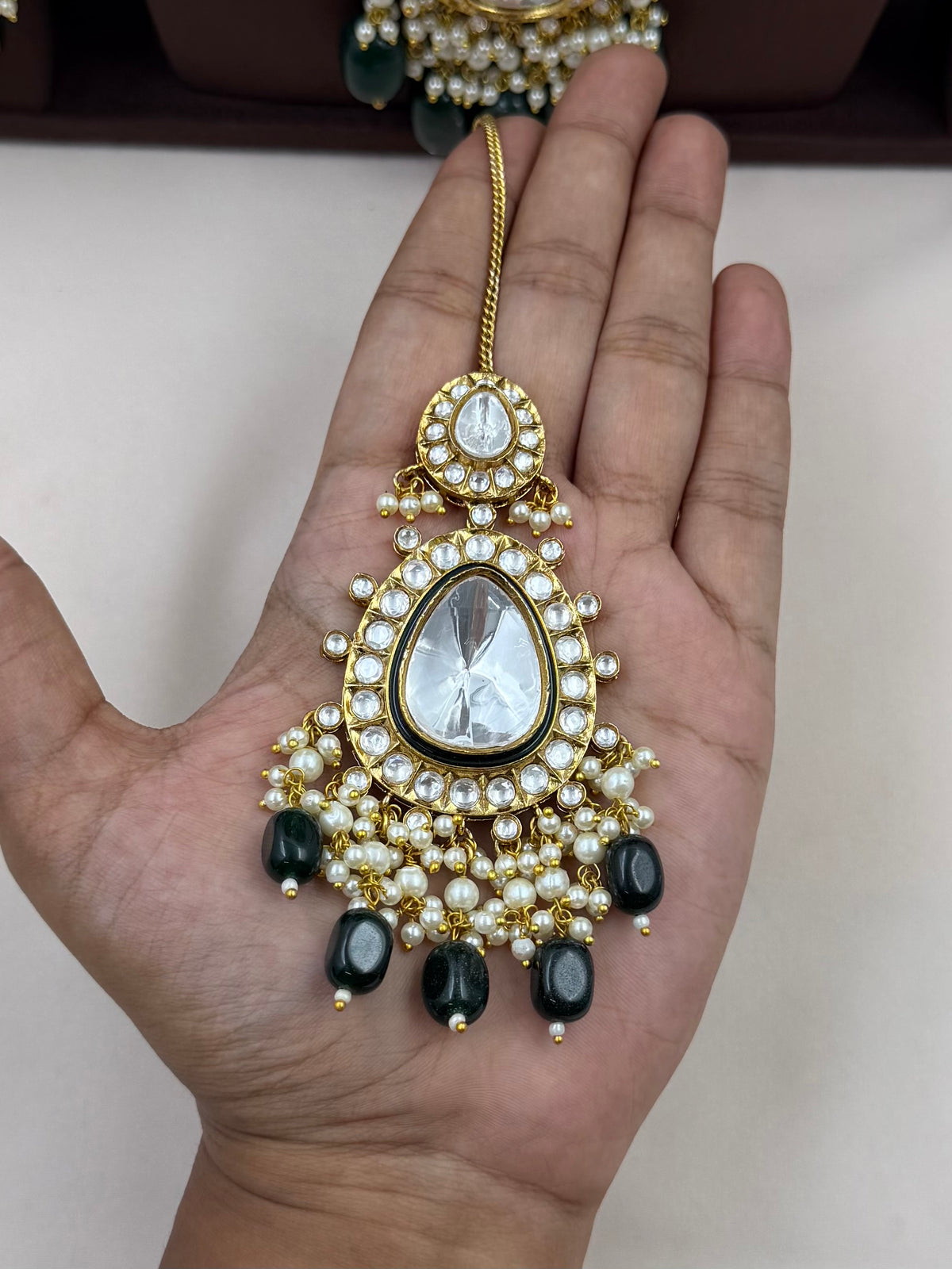 Kumudini Polki Kundan Necklace Set
