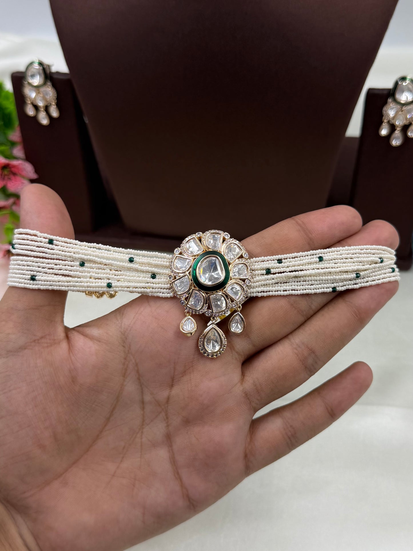 Priya Moissanite Choker Necklace Set