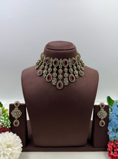 Tina Victorian Choker Necklace Set