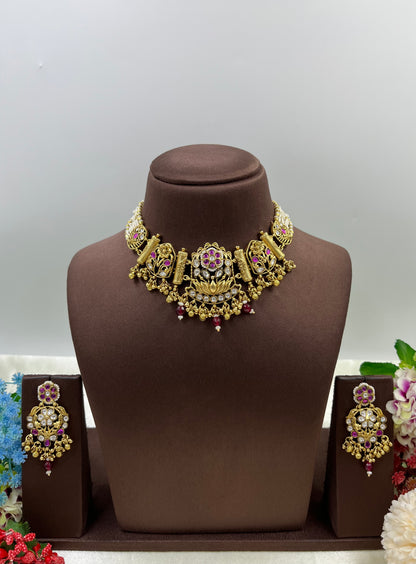 Aasma Heritage Antique Gold Necklace