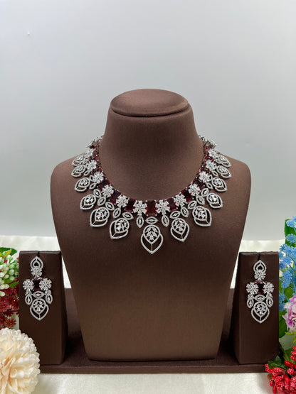 Hamsa American Diamond Necklace