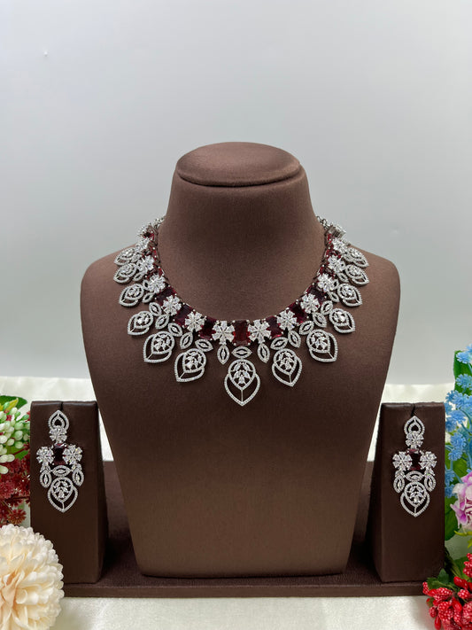 Hamsa American Diamond Necklace