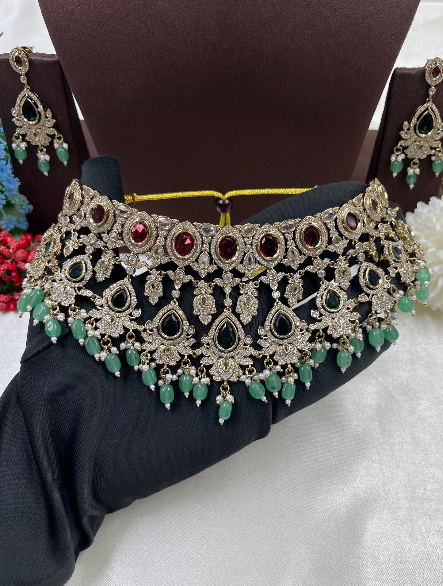 Rashmika Victorian Choker Necklace Set