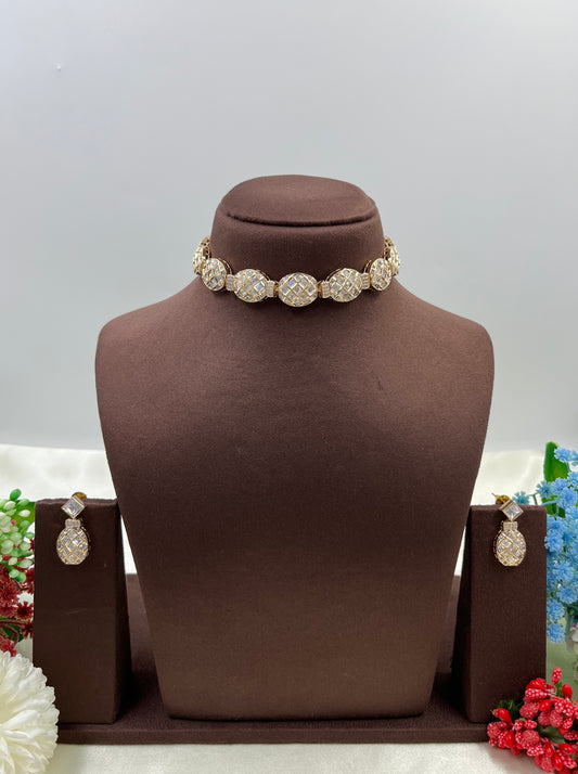 Prabha Moissanite Choker Necklace