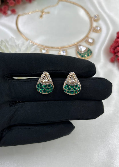 Bhanu Moissanite Premium Hasli Necklace