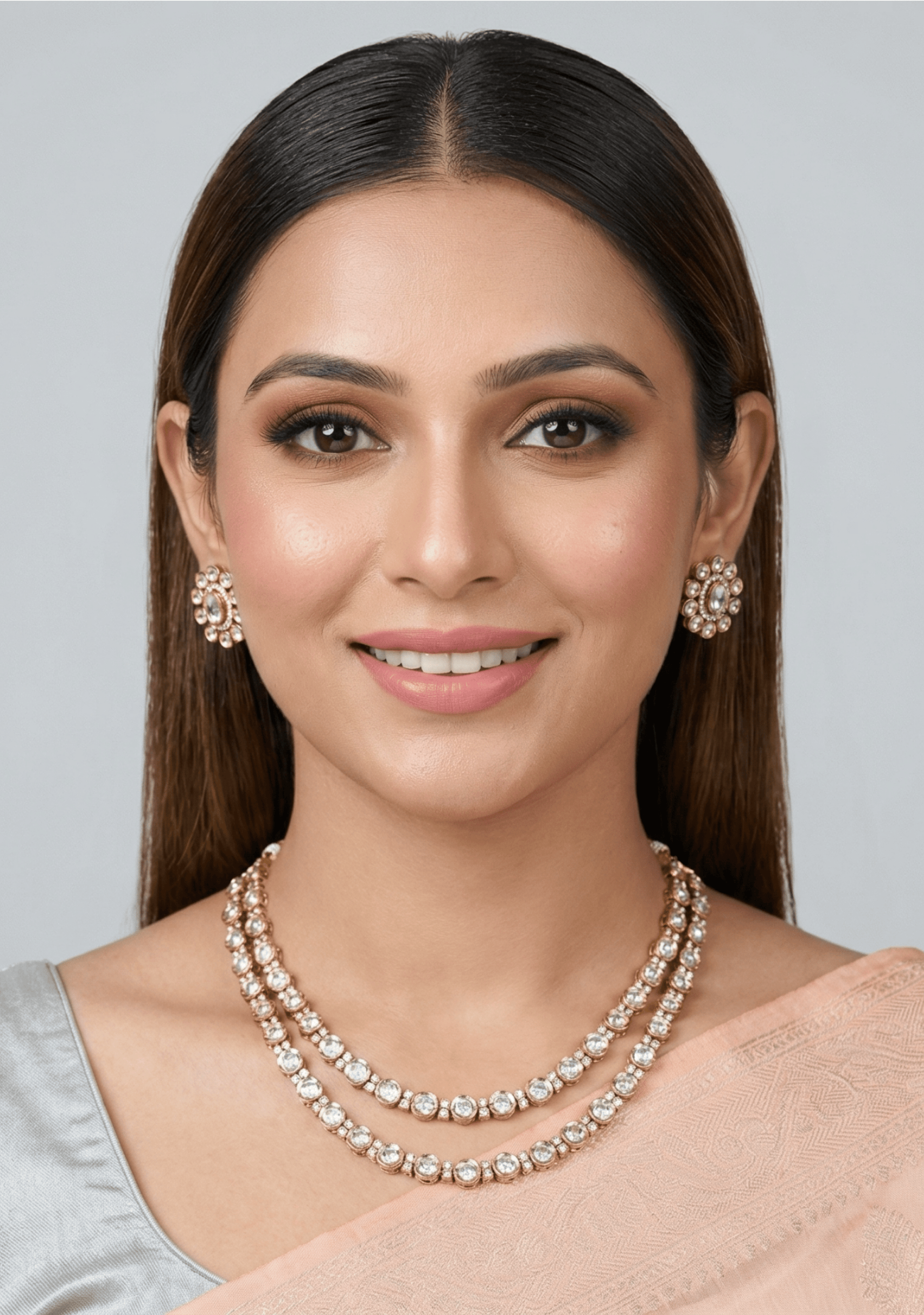 Rio Double Victorian Necklace Set - WHITE