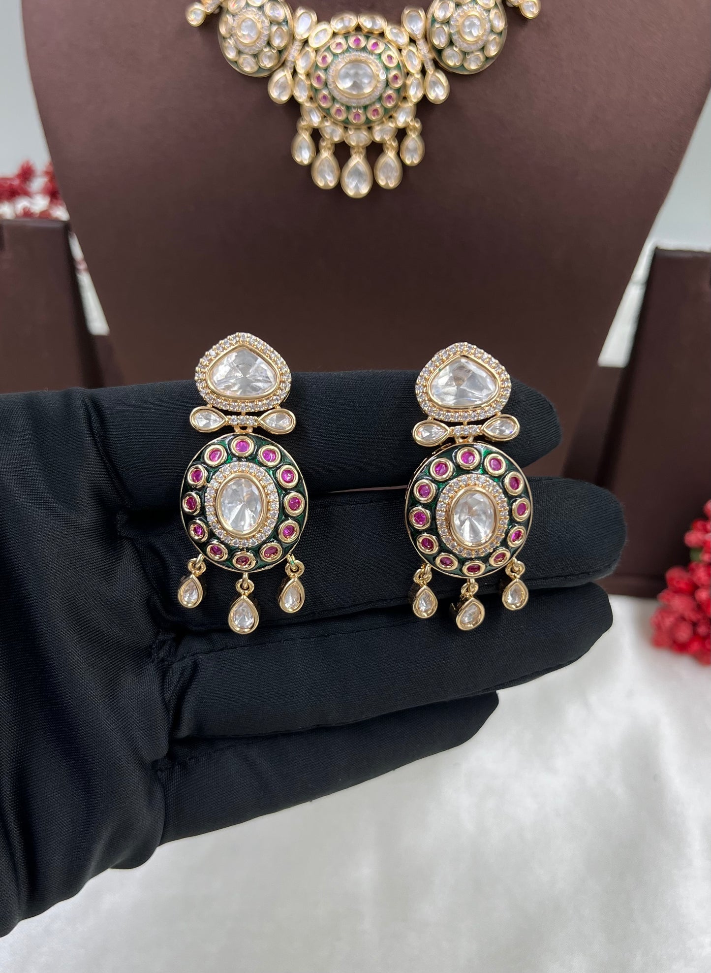 Kiara Moissanite Kundan Necklace