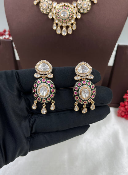 Kiara Moissanite Kundan Necklace