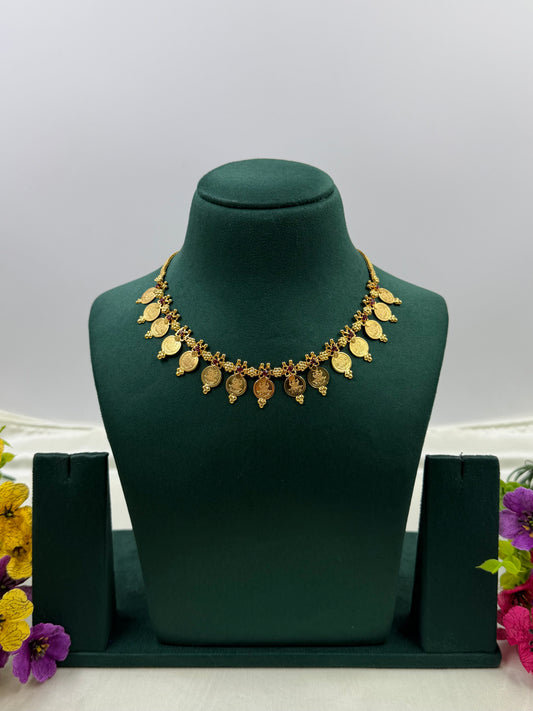 Golden Necklace Without Earring
