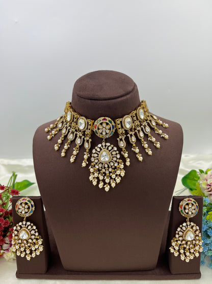 Indre Moissanite Choker Necklace