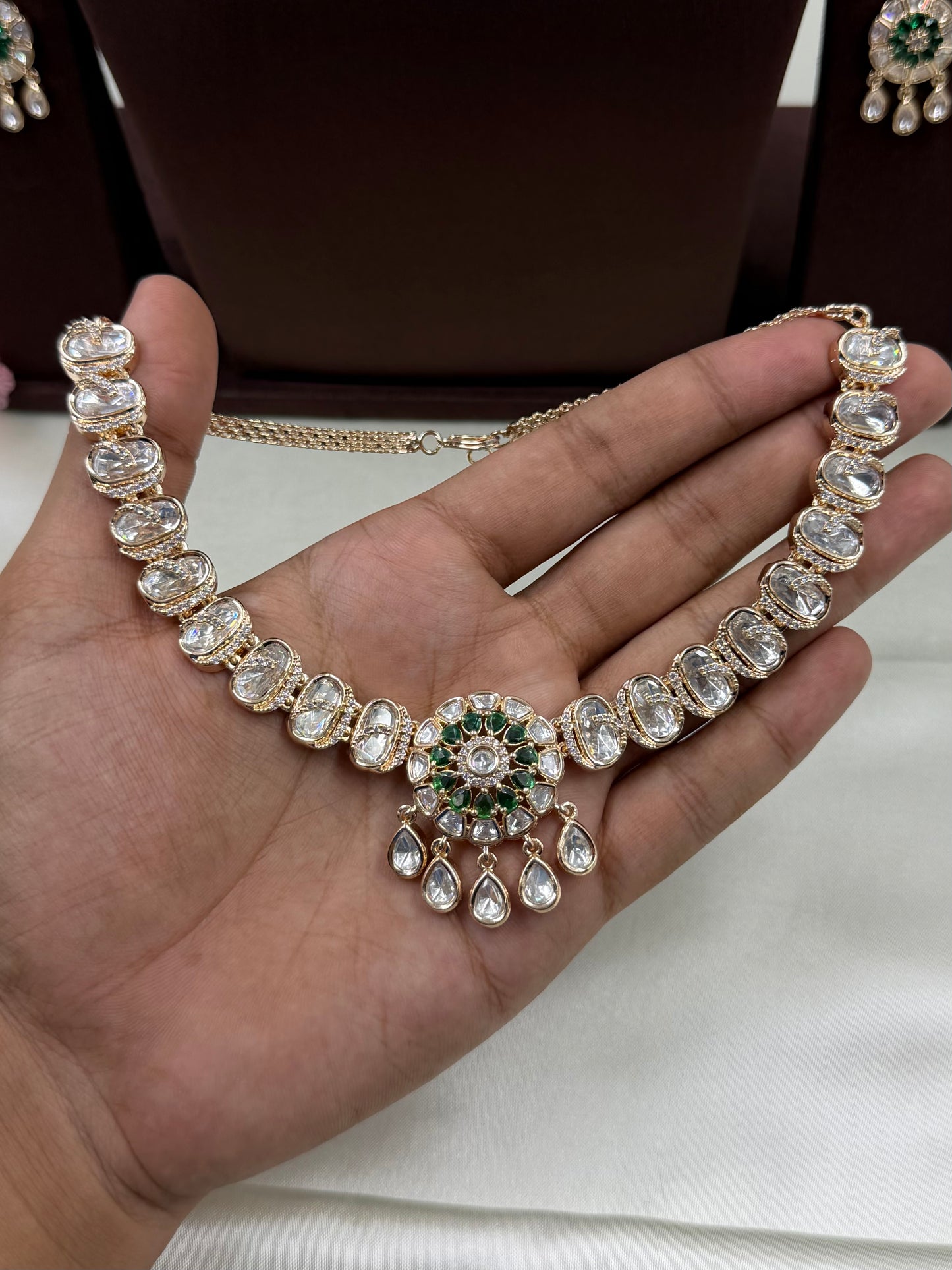 Revati to Moissanite Necklace Set