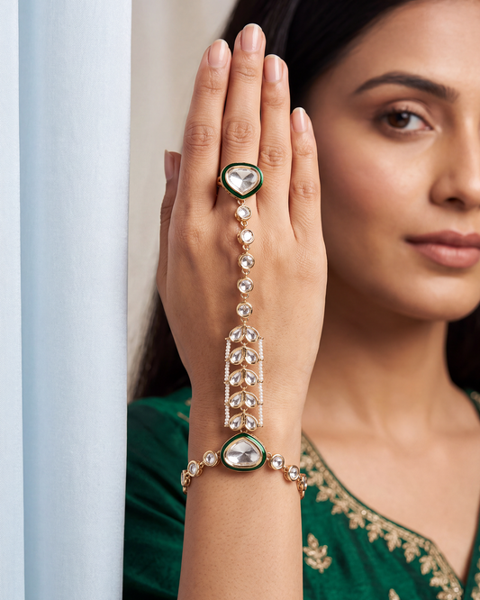 Jhanvi Moissanite Hath Panja (One Pis)