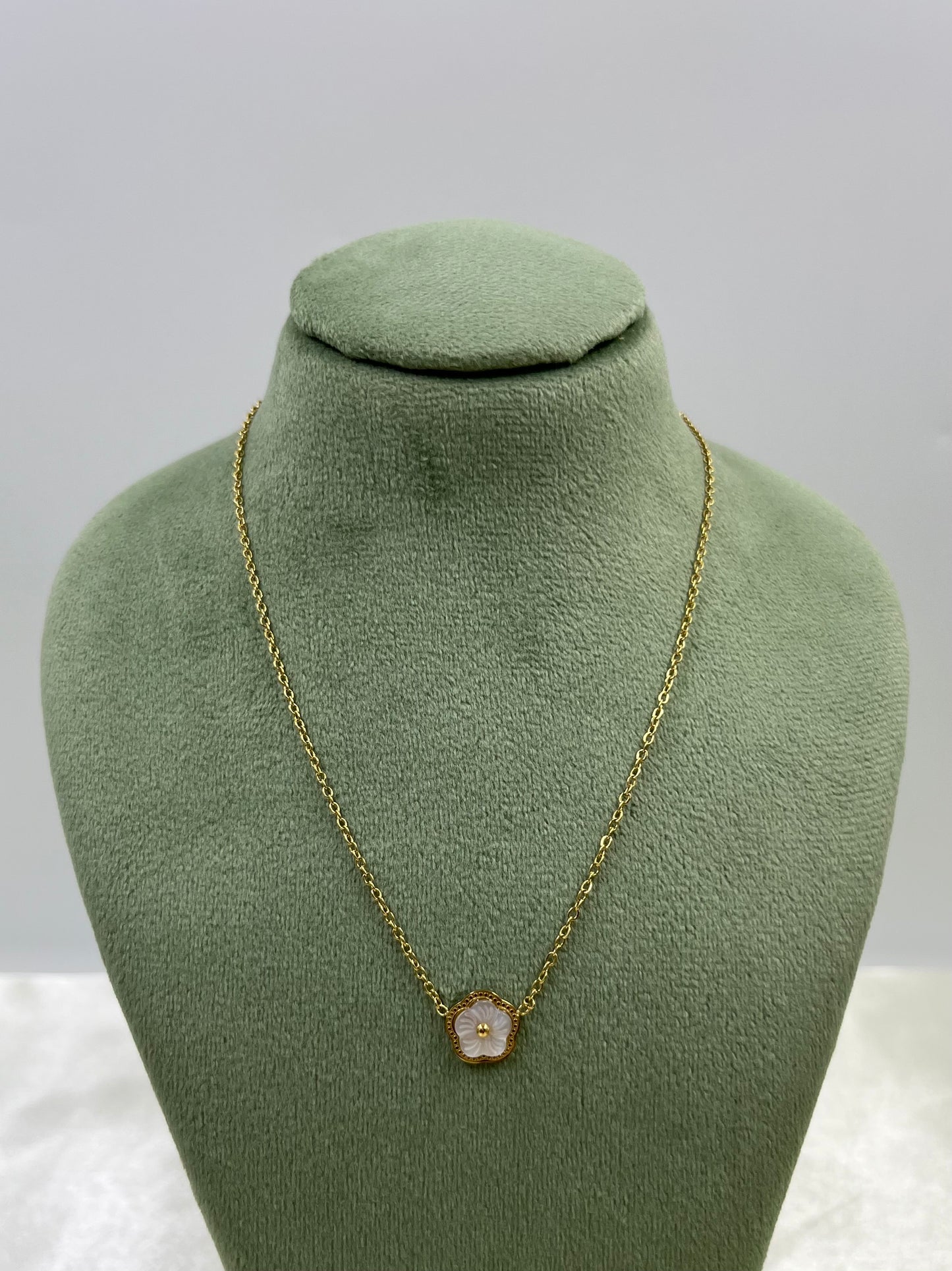 White Charm Necklace