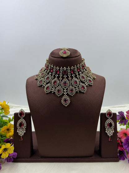 Swara Ad Victorian Choker Necklace Set