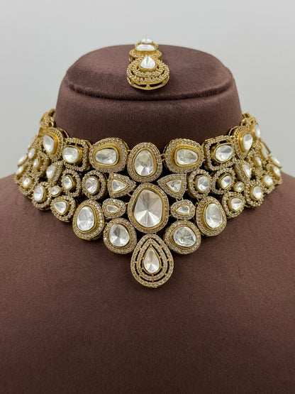 Rohini Premium Jaipuri Kundan Choker Set