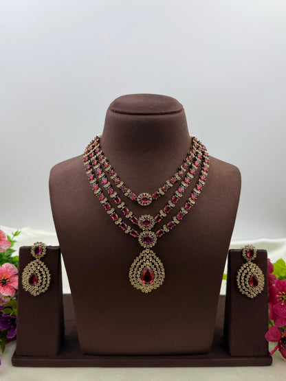 Roshni Victorian Three Layer Necklace Set