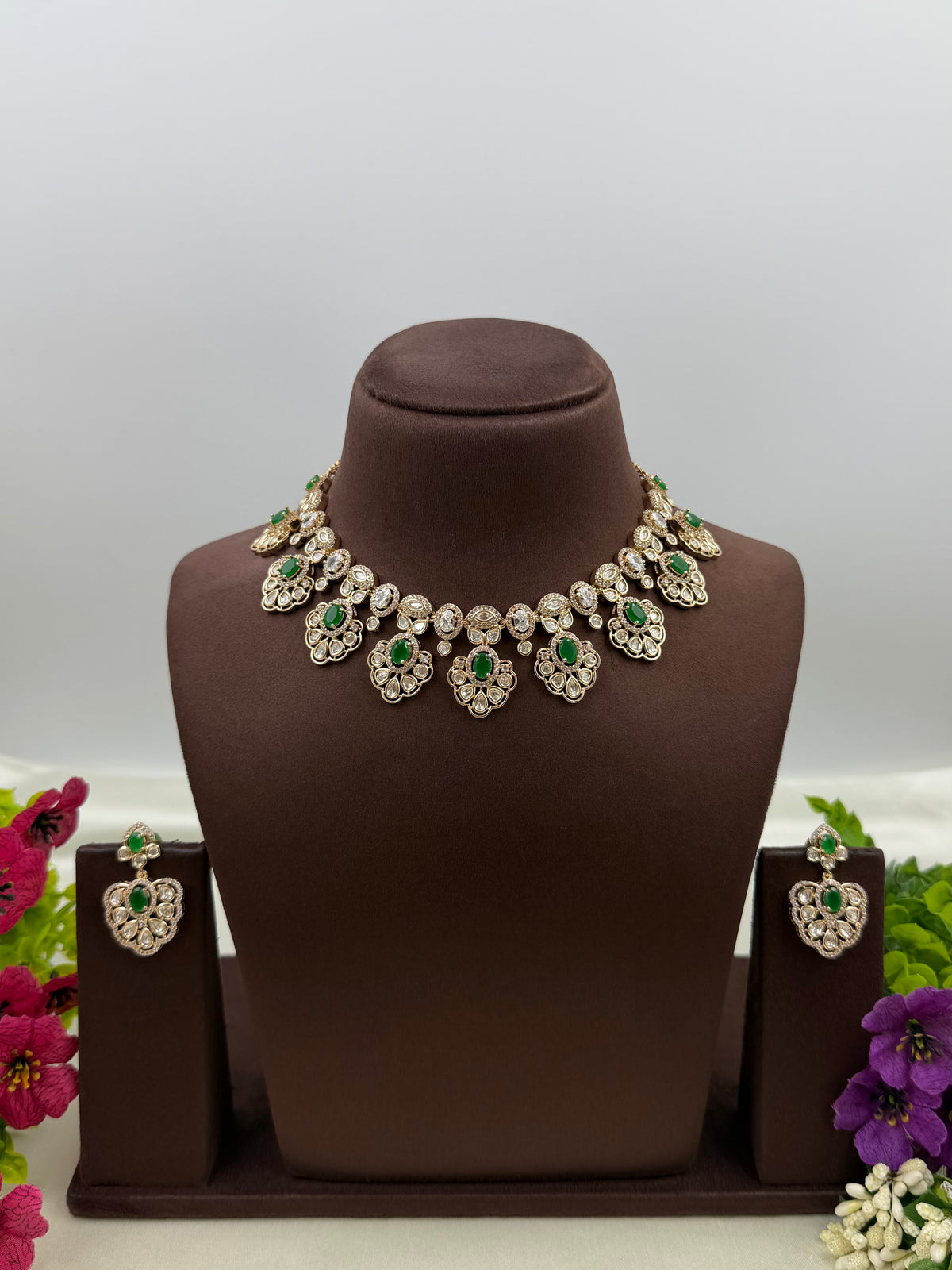 Vedika Moissanite Necklace Set