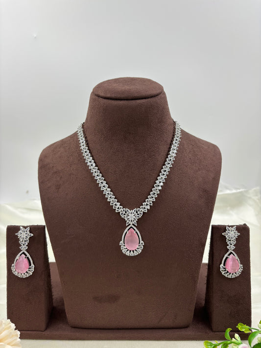 Sahira Premium Drop American Diamond Necklace