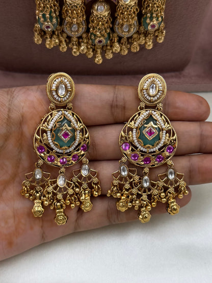 Vibha Premium Heritage Chorski Combo Necklace Set