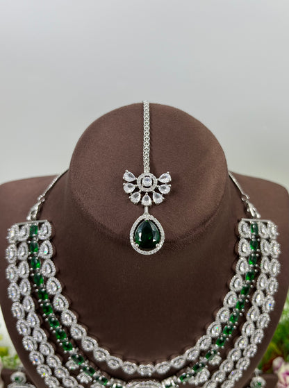 Chitra American Dimond Long Necklace Set