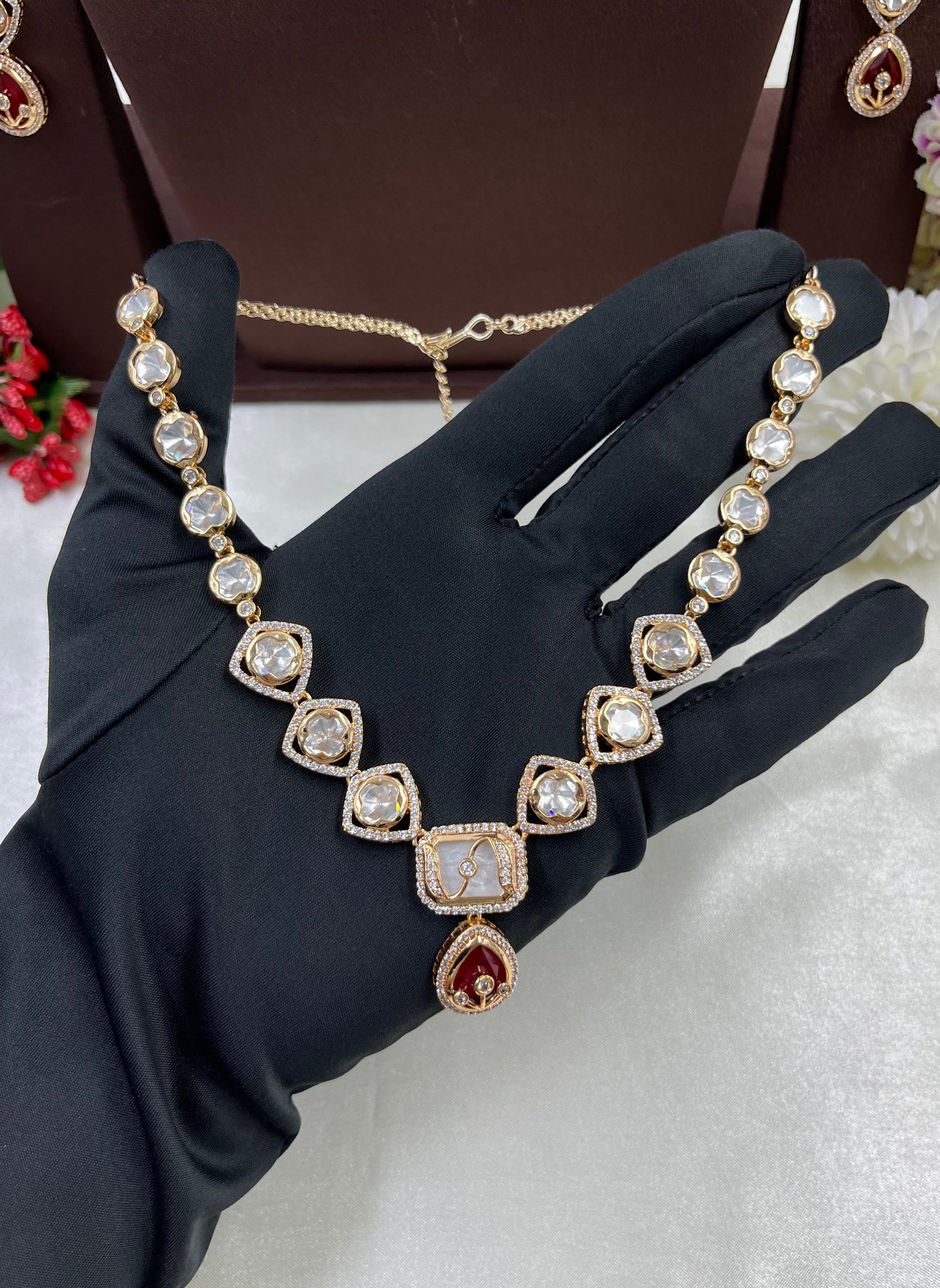 Prajakta Moissanite Delicate Necklace